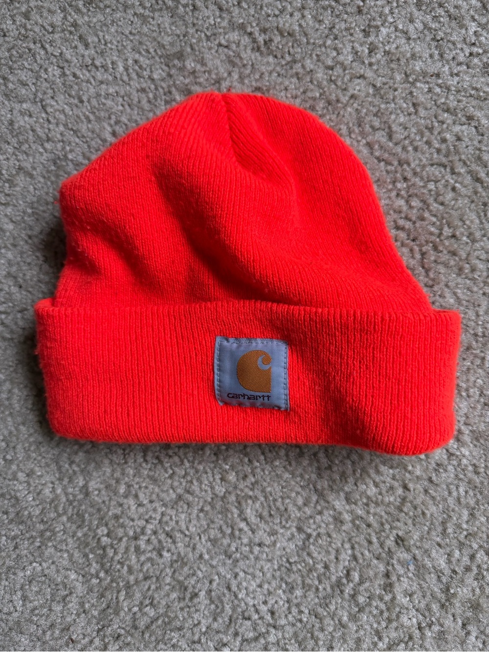 Carhartt mens Neon Orange Rib Knit Beanie